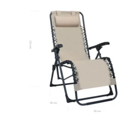 Chaise Pliable De Terrasse Crème Textilène -Le Coin Jardin chaise pliable de terrasse creme textilene 3666722528115 554287