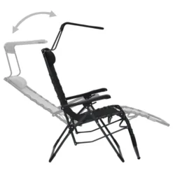 Chaise Pliable De Terrasse Textilène Noir -Le Coin Jardin chaise pliable de terrasse textilene noir 3666722460873 763234