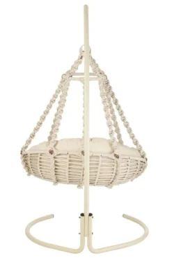 Chaise Suspendue Avec Coussins Métal Blanc Octopus -Le Coin Jardin chaise suspendue avec coussins metal blanc octopus 5400924216283 1336056