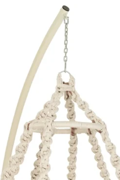 Chaise Suspendue Avec Coussins Métal Blanc Octopus -Le Coin Jardin chaise suspendue avec coussins metal blanc octopus 5400924216283 1336057