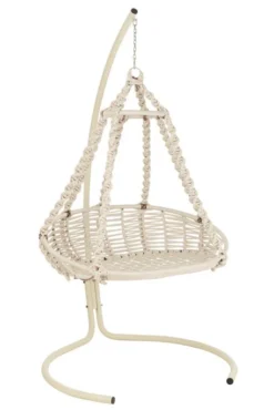 Chaise Suspendue Avec Coussins Métal Blanc Octopus -Le Coin Jardin chaise suspendue avec coussins metal blanc octopus 5400924216283 1336060