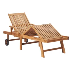 Chaises Longues 2 Pcs Avec Coussin Vert Bois De Teck Solide -Le Coin Jardin chaises longues 2 pcs avec coussin vert bois de teck solide 3666722460323 764425