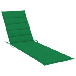 Chaises Longues 2 Pcs Avec Coussin Vert Bois De Teck Solide -Le Coin Jardin chaises longues 2 pcs avec coussin vert bois de teck solide 3666722460323 764432