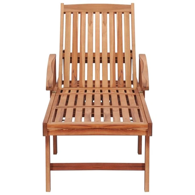 Chaises Longues 2 Pcs Avec Table Et Coussin Bois De Teck Solide 3 Chaises Longues 2 Pcs Avec Table Et Coussin Bois De Teck Solide – Image 3