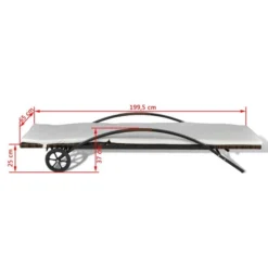 Chaises Longues Avec Table Résine Tressée Marron 2 -Le Coin Jardin chaises longues avec table resine tressee marron 3666722330169 974479