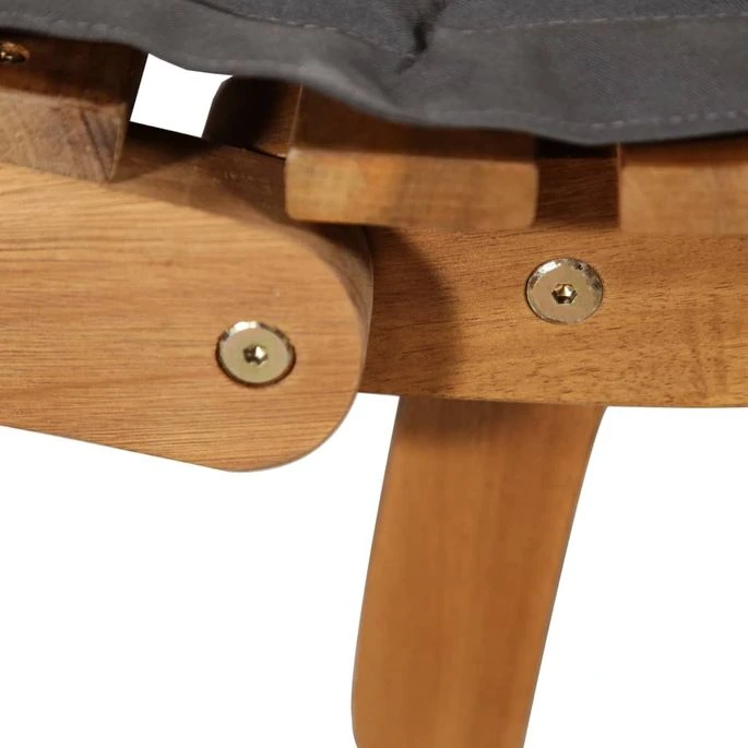 Chaises Longues Et Coussins 2 Pcs Gris Foncé Bois Massif Acacia 8 Chaises Longues Et Coussins 2 Pcs Gris Foncé Bois Massif Acacia – Image 8