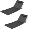 Chaises Pliables De Plage 2 Pcs Acier Enduit De Poudre Noir