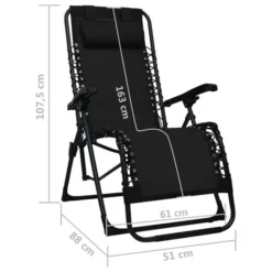 Chaises Pliables De Terrasse 2 Pcs Noir Textilène -Le Coin Jardin chaises pliables de terrasse 2 pcs noir textilene 3666722356541 942195