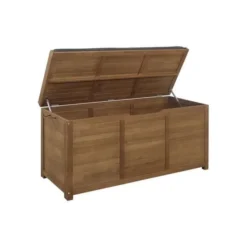 Coffre De Jardin 190L - En Bois Naturel Eucalyptus FSC - 125 X 60 X 51 Cm - - Avec Coussin Gris Anthracite -Le Coin Jardin coffre de jardin 190l en bois naturel eucalyptus fsc 125 x 60 x 51 cm avec coussin gris anthracite 3612408255714 461977