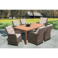 Fauteuil De Jardin En Acier Et Résine Tressée - Assise Et Dossier Avec Coussins - 64 X 65 X H.90 Cm - Couleur Rotin Et Coussins Ecr -Le Coin Jardin fauteuil de jardin en acier et resine tressee assise et dossier avec coussins 64 x 65 x h 90 cm couleur rotin et coussins ecr 3612408314435 728780