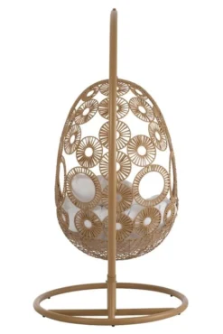 Fauteuil Suspendu Avec Coussins Aluminium Et Roseau Beige Ila -Le Coin Jardin fauteuil suspendu avec coussins aluminium et roseau beige ila 5400924207175 1336084