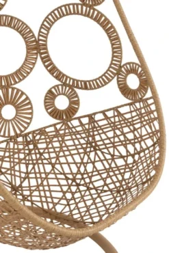 Fauteuil Suspendu Avec Coussins Aluminium Et Roseau Beige Ila -Le Coin Jardin fauteuil suspendu avec coussins aluminium et roseau beige ila 5400924207175 1336087