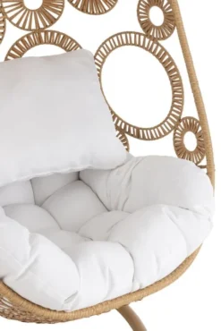 Fauteuil Suspendu Avec Coussins Aluminium Et Roseau Beige Ila -Le Coin Jardin fauteuil suspendu avec coussins aluminium et roseau beige ila 5400924207175 1336088