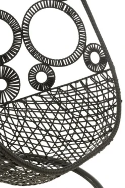 Fauteuil Suspendu Avec Coussins Métal Et Roseau Noir Bula 17 Fauteuil Suspendu Avec Coussins Métal Et Roseau Noir Bula -Le Coin Jardin fauteuil suspendu avec coussins metal et roseau noir bula 5400924207267 1336067