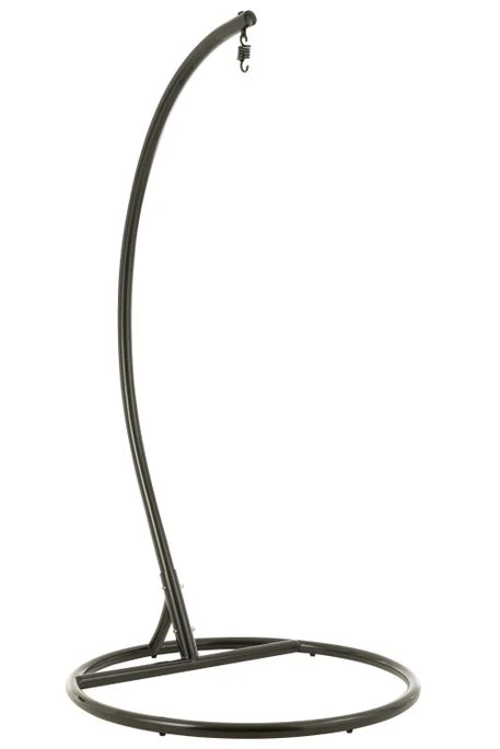 Fauteuil Suspendu Avec Coussins Métal Et Roseau Noir Bula 11 Fauteuil Suspendu Avec Coussins Métal Et Roseau Noir Bula – Image 11