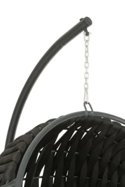 Fauteuil Suspendu Avec Coussins Métal Noir Vega -Le Coin Jardin fauteuil suspendu avec coussins metal noir vega 5400924216313 1336038