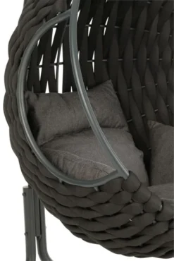 Fauteuil Suspendu Avec Coussins Métal Noir Vega -Le Coin Jardin fauteuil suspendu avec coussins metal noir vega 5400924216313 1336040