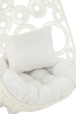 Fauteuil Suspendu Ovale Aluminium Blanc Balto -Le Coin Jardin fauteuil suspendu ovale aluminium blanc balto 5400924207069 1336098