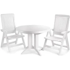 GROSFILLEX Fauteuil Dossier Réglable Fidji 3 - Blanc -Le Coin Jardin grosfillex fauteuil dossier reglable fidji 3 blanc 3100038008560 597565
