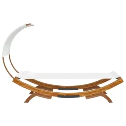 Hamac Avec Auvent 100x200x126 Cm Bois Courbé Massif Crème -Le Coin Jardin hamac avec auvent 100x200x126 cm bois courbe massif creme 3666722762663 1409411