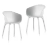 IDEA Lot De 2 Chaises De Jardin Diva Blanc