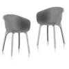 IDEA Lot De 2 Chaises De Jardin Diva Gris