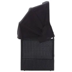 Lit-canapé D'extérieur Avec Auvent Résine Tressée Noir 9 Lit-canapé D'extérieur Avec Auvent Résine Tressée Noir -Le Coin Jardin lit canape d exterieur avec auvent resine tressee noir 3666722751759 981785