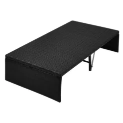 Lit De Jardin à Baldaquin Résine Tressée Noire Uvo -Le Coin Jardin lit de jardin a baldaquin resine tressee noire uvo 3666722560290 384080