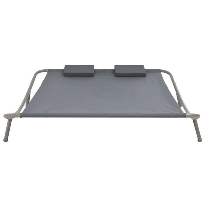 Lit De Jardin Anthracite 200x173 Cm Acier 3 Lit De Jardin Anthracite 200x173 Cm Acier – Image 3