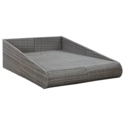 Lit De Jardin Gris 200x139 Cm Résine Tressée -Le Coin Jardin lit de jardin gris 200x139 cm resine tressee 8719883860411 980753