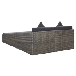 Lit De Jardin Gris 200x139 Cm Résine Tressée -Le Coin Jardin lit de jardin gris 200x139 cm resine tressee 8719883860411 980755