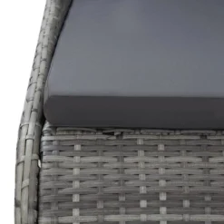 Lit De Jardin Gris 200x139 Cm Résine Tressée -Le Coin Jardin lit de jardin gris 200x139 cm resine tressee 8719883860411 980756