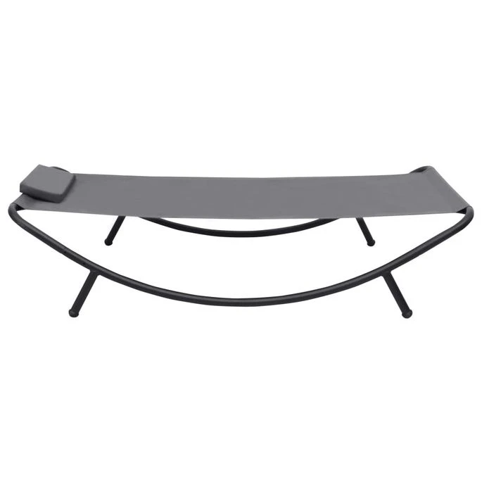 Lit De Jardin Gris 200x90 Cm Acier 2 3 Lit De Jardin Gris 200x90 Cm Acier 2 – Image 3