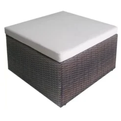 Lit De Jardin Modulable à Auvent Résine Tressée Marron Velass -Le Coin Jardin lit de jardin modulable a auvent resine tressee marron velass 8718475501886 388845