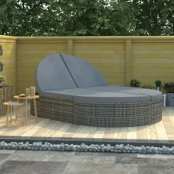 Lit De Jardin Polyester Et Résine Tressée Gris Methy -Le Coin Jardin lit de jardin polyester et resine tressee gris methy 3666722557535 386725