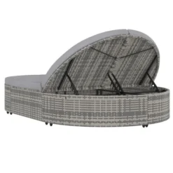 Lit De Jardin Polyester Et Résine Tressée Gris Methy -Le Coin Jardin lit de jardin polyester et resine tressee gris methy 3666722557535 386728