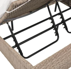 Lit De Jardin Résine Tressée Beige Et Polyester Blanc Imia -Le Coin Jardin lit de jardin resine tressee beige et polyester blanc imia 3666722558273 386105