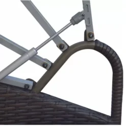 Lit De Jardin Rond Avec Toit Résine Tressée Marron Velass -Le Coin Jardin lit de jardin rond avec toit resine tressee marron velass 8718475502500 384412