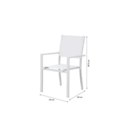 Lot De 2 Fauteuils A Manger De Jardin - Aluminium - 54 X 57 X 88 Cm -Le Coin Jardin lot de 2 fauteuils a manger de jardin aluminium 54 x 57 x 88 cm 3619999329695 1327434