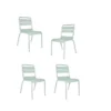 Lot De 4 Chaises De Jardin - Acier - Vert Céladon
