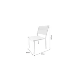 Lot De 4 Chaises De Jardin - Aluminium - 54 X 48 X 84 Cm -Le Coin Jardin lot de 4 chaises de jardin aluminium 54 x 48 x 84 cm 3619999329725 1307308