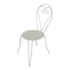 Lot De 4 Chaises De Jardin Romantique Empilable En Fer Forgé - Blanc