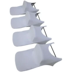 Lot De 4 Couvertures De Chaise Pliante - Tissu : 10% Spandex, 90% Polyester, 190gsm - Blanc