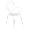 Lot De 4 Fauteuils De Jardin Romantique Empilable En Fer Forgé - Blanc