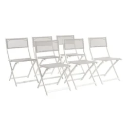 Lot De 6 Chaises Pliantes Alu Textilene -Le Coin Jardin lot de 6 chaises pliantes alu textilene 2008248691316 597573