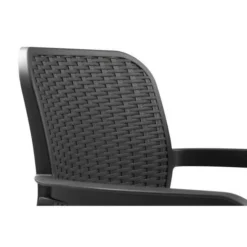 Lots De 6 Fauteuils Monoblocs Coloris Graphite - Empilables En Résine De Synthese - Imitation Rotin Tressé - ALLIBERT BY KETER - BEL -Le Coin Jardin lots de 6 fauteuils monoblocs coloris graphite empilables en resine de synthese imitation rotin tresse allibert by keter bel 8711245151786 728758