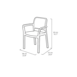 Lots De 6 Fauteuils Monoblocs - Empilables En Résine De Synthese - Imitation Rotin Tressé Rond - ALLIBERT BY KETER - SAMANNA -Le Coin Jardin lots de 6 fauteuils monoblocs empilables en resine de synthese imitation rotin tresse rond allibert by keter samanna 8711245151793 728771