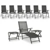 Salon De Jardin 9 Pcs Noir Et Anthracite