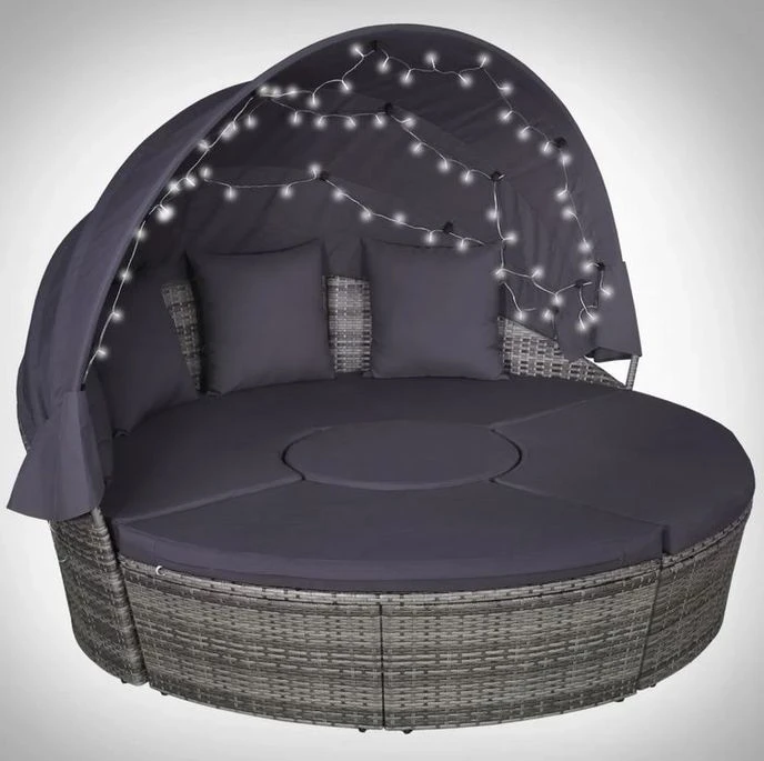 Salon De Jardin à LED 4 Pièces Résine Tressée Et Tissu Gris Uvo 8 Salon De Jardin à LED 4 Pièces Résine Tressée Et Tissu Gris Uvo – Image 8