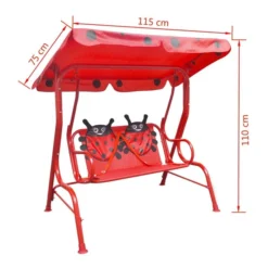Siège Balançoire Pour Enfants Rouge -Le Coin Jardin siege balancoire pour enfants rouge 3666722181280 1216927